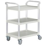Chariot "servante" 3 plateaux gris