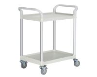 Carro multiusos de 2 bandejas gris 
