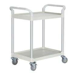 Carro multiusos de 2 bandejas gris 