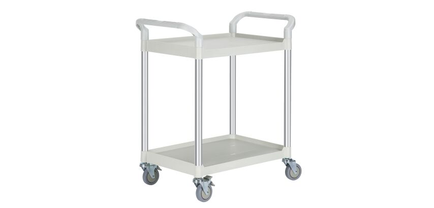 Servierwagen mit 2 Niveaus grau