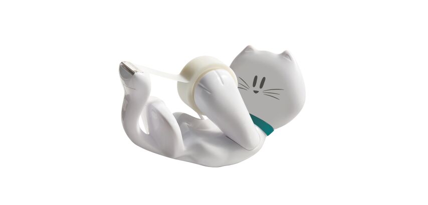 Tischabroller Katze Scotch mit Klebeband