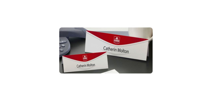 Paquet de 20 chevalets porte-nom Avery papier 60 x 210 mm