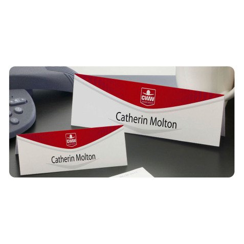 Paquet de 20 chevalets porte-nom Avery papier 60 x 210 mm