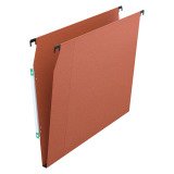 Suspension files for cabinets 33 cm in kraft budget 210 g bottom 15 mm orange