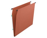Suspension files for cabinets 33 cm in kraft budget 210 g bottom 15 mm orange