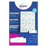 Namensschildhaltern Tischmodell Avery Papier 60 x 210 mm - Paket von 20