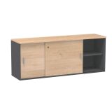 Bahut L 160 cm chêne clair Exprim