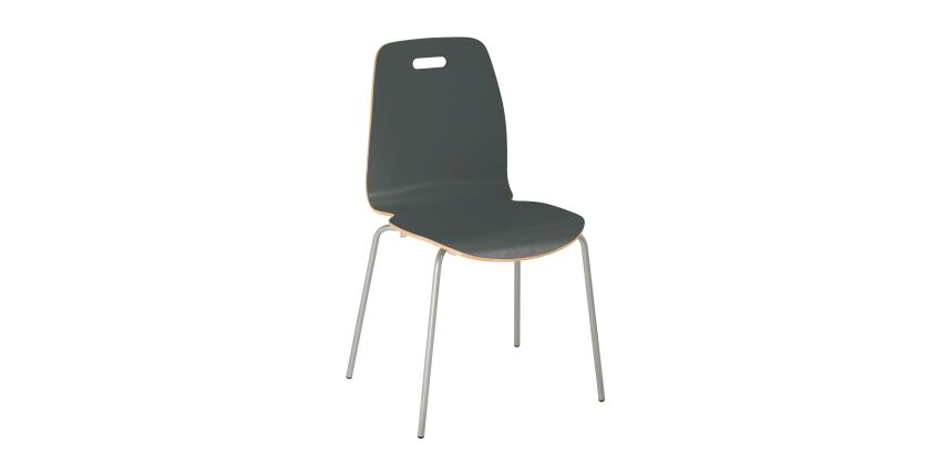 Chaise bois VILMA - piètement métal
