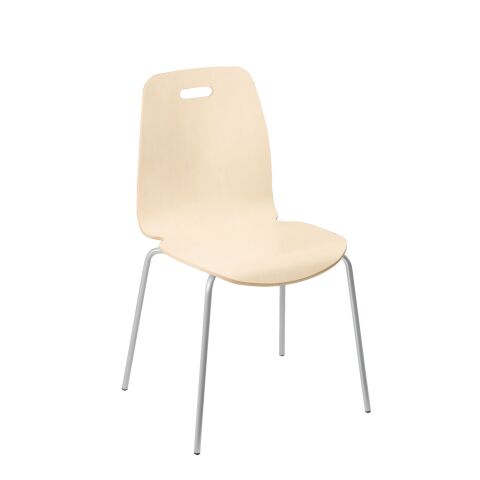 Silla coque madera 4 patas color arce