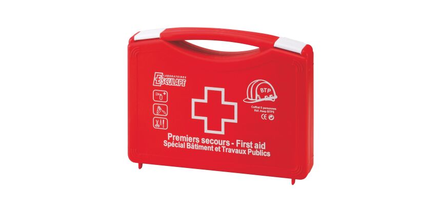Coffret secours 5 personnes BTP Esculape