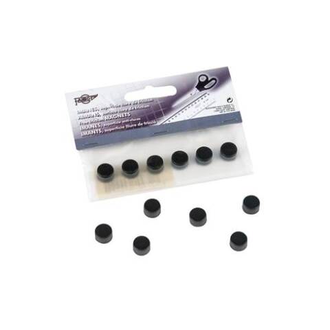 Blister de 6 Imanes Redondos 10 mm Negro