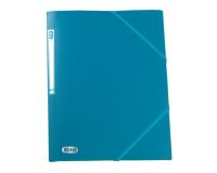 Plastic folder with 3 flaps and elastic band Memphis Elba 24 x 32 cm back 1,5 cm coloured