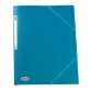 Plastic folder with 3 flaps and elastic band Memphis Elba 24 x 32 cm back 1,5 cm coloured