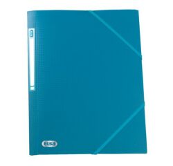 Plastic folder with 3 flaps and elastic band Memphis Elba 24 x 32 cm back 1,5 cm coloured