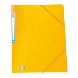 Plastic folder with 3 flaps and elastic band Memphis Elba 24 x 32 cm back 1,5 cm coloured