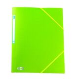 Plastic folder with 3 flaps and elastic band Memphis Elba 24 x 32 cm back 1,5 cm coloured