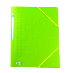 Plastic folder with 3 flaps and elastic band Memphis Elba 24 x 32 cm back 1,5 cm coloured
