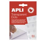 Gotas adhesivas transparentes Dot Apli Paquete de 64