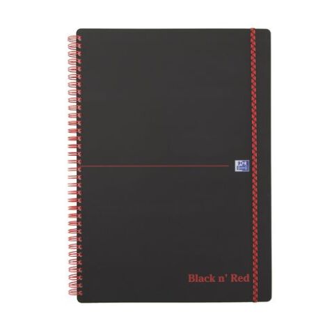 Cuaderno espiral Oxford Profesional Black'N Red A5 14,8 x 21 cm - blanco rayado - 140 páginas