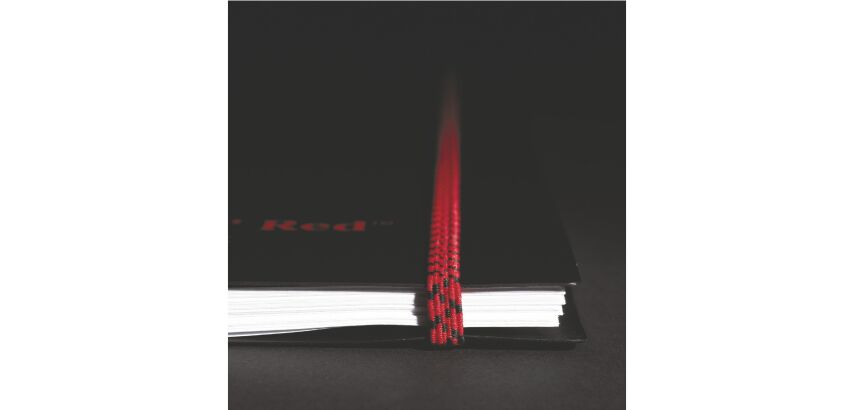 Cahier spirale Oxford Professionnel Black'N Red A5 14,8 X 21 cm - blanc ligné - 140 pages