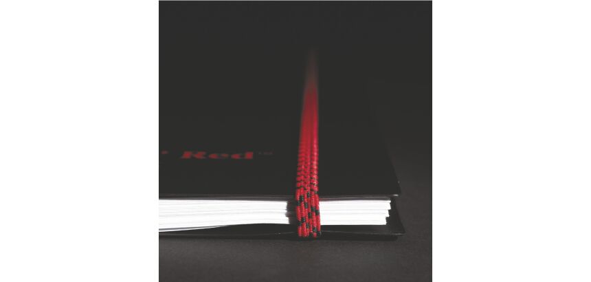 Cahier spirale Oxford Professionnel Black'N Red A5 14,8 X 21 cm - blanc ligné - 140 pages