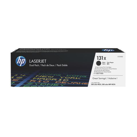Pack de 2 toners HP 131X - CF210X noir