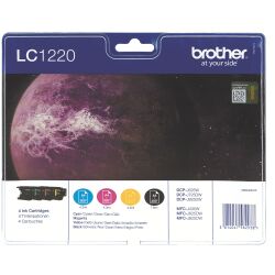 Brother LC1220 Pack cartouche de 4 couleurs pour imprimante jet d'encre