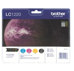 Brother LC1220 Pack cartouche de 4 couleurs pour imprimante jet d'encre