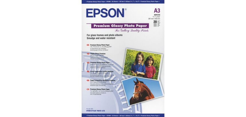 Papier photo satin glacé Epson A3 255 g - 20 feuilles