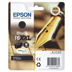 Tintenpatrone Epson 16XXL sehr hohe Kapazität schwarz für Tintenstrahldrucker