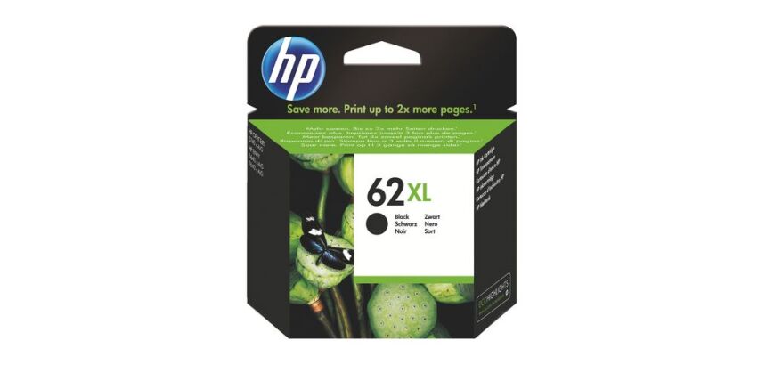 Cartouche HP 62XL haute capacité noire pour imprimante jet d'encre