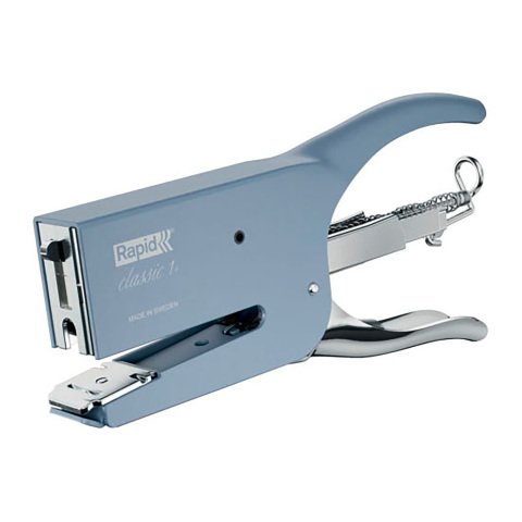 Grapadora de pinza Rapid K1 Classic Retro - grapas 26/6 y 26/8 - capacidad de 50 hojas azul