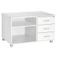 Console mobile Intuitiv' 3 tiroirs blanc - blanc