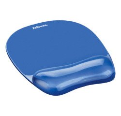Alfombrilla para ratón con reposamuñecas Gel Crystal Fellowes azul