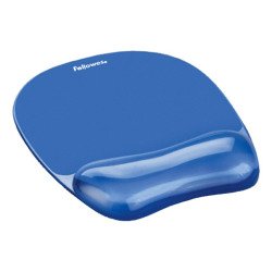 Alfombrilla para ratón con reposamuñecas Gel Crystal Fellowes azul