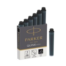 Cartucho corto para pluma Parker Caja de 5 negro