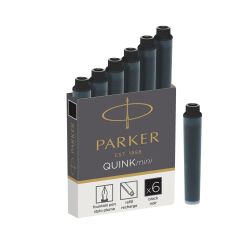 Cartouche d'encre courte Parker pour stylos plumes - Boîte de 6