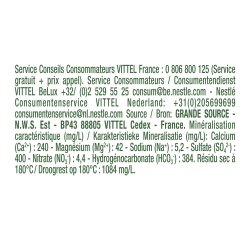 Eau Vittel bouteille 1 litre - carton de 15