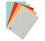 Chemise index OXFORD 23,5 x 31,5 cm couleurs assorties vives  - Paquet de 25