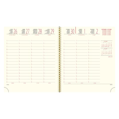 Agenda Exacompta Meline sad 18S semainier 16 mois - septembre 2022 à décembre 2023 - 15 x 17 cm bleu canard