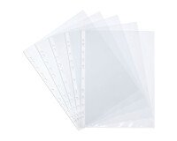 Paquete de 200 fundas multitaladro Bruneau A4, polipropileno liso 9/100 + 100 gratis