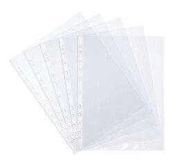 Paquete de 200 fundas multitaladro Bruneau A4, polipropileno liso 9/100 + 100 gratis