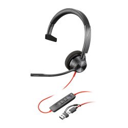 Auriculares con cable POLY BLACKWIRE C3310 monoaural USB-A/C