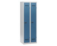 Vestiaire Standard - 2 colonnes monobloc/industrie propre - A code - bleu