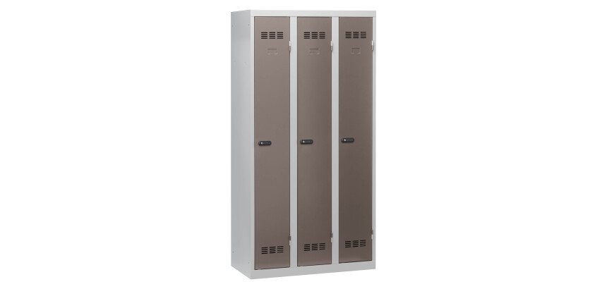 Vestiaire Standard - 3 colonnes monobloc/industrie propre - A code