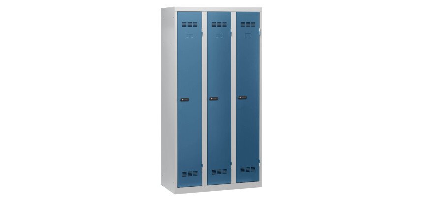 Vestiaire Standard - 3 colonnes monobloc/industrie propre - A code