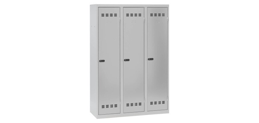 Vestiaire Standard - 3 colonnes monobloc/industrie salissante - A code