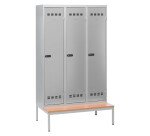 Vestiaire Standard - 3 colonnes monobloc/industrie salissante - A code