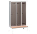 Vestiaire Standard - 3 colonnes monobloc/industrie salissante - A code