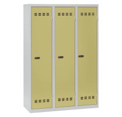 Vestiaire Standard - 3 colonnes monobloc/industrie salissante - A code